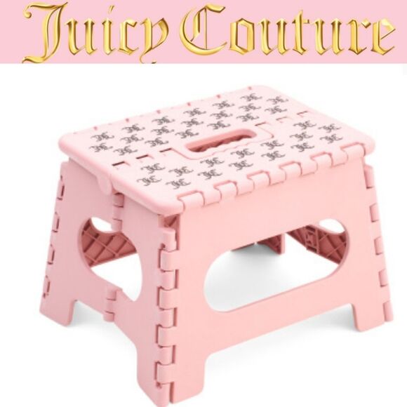 Juicy Couture Home JC Logo Folding Step Stool - Picture 1 of 5